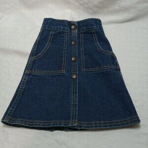 Just like mom! Vintage blue denim skirt, 1977.